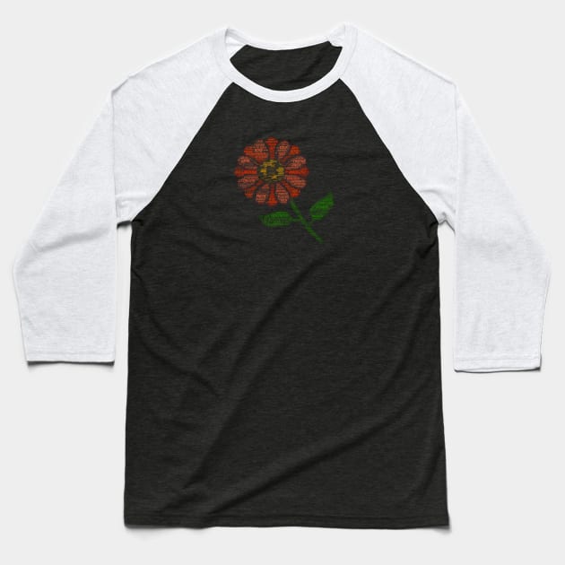 Flower word cloud for gardeners Baseball T-Shirt by artsytee